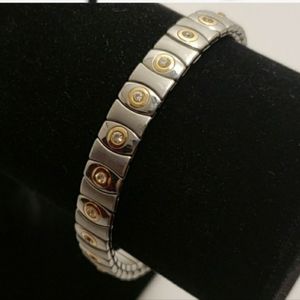 Speidel Bezel Set Stretch Bracelet
